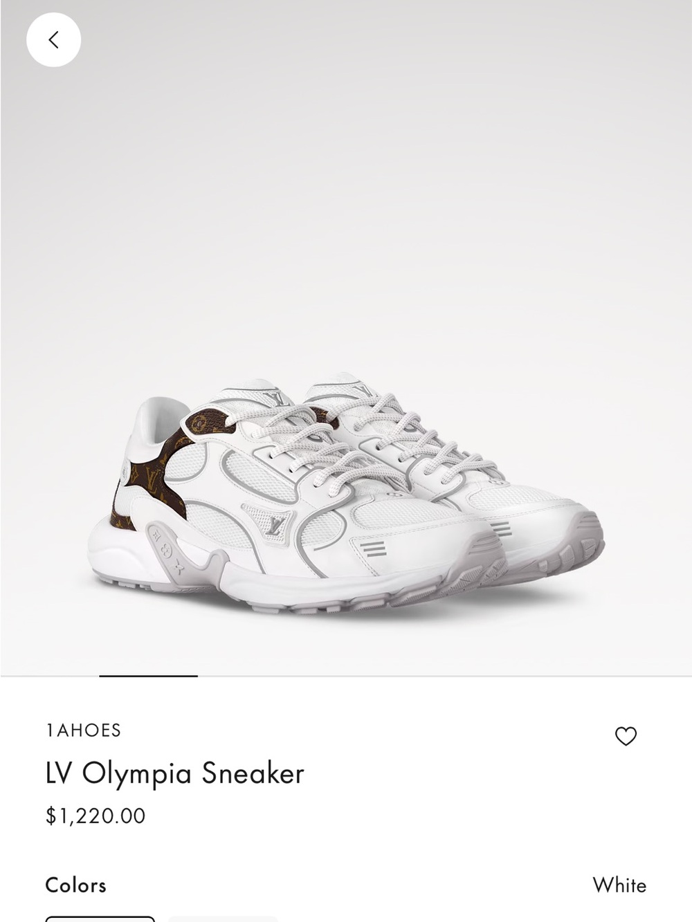Louis Vuitton Womens Olympia Sneakers